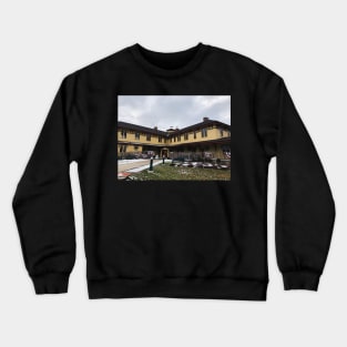 Old Railroad Station in Wintry New England Crewneck Sweatshirt